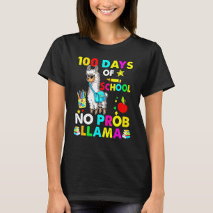 100 Tage Schule Nr. Probllama Llama Lehrer Stu T-Shirt