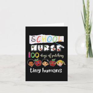 100 Tage Schule Patching Tiny Humans School Nur Karte