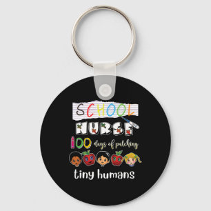 100 Tage Schule Patching Tiny Humans School Nur Schlüsselanhänger