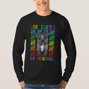 100 Tage Schule Pitbull-Hundefreund Lustig 100. T-Shirt
