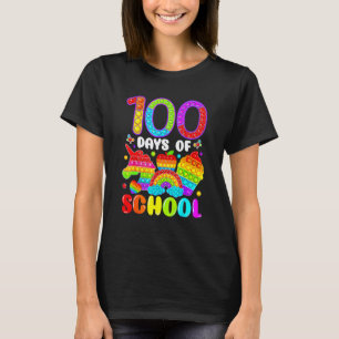 100 Tage Schule Pop It Lehrer Kinder Jungen Mädche T-Shirt