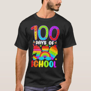100 Tage Schule Pop It Lehrer Kinder Jungen Mädche T-Shirt