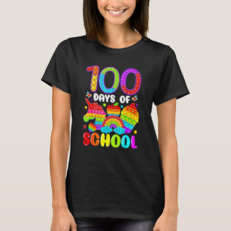 100 Tage Schule Pop It Lehrer Kinder Jungen Mädche T-Shirt