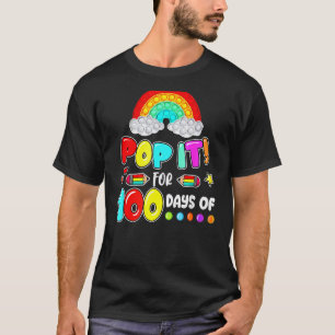 100 Tage Schule Pop It Regenbogen 100 Tage Schlaue T-Shirt