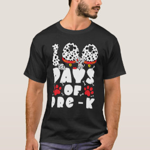 100 Tage Schule Pre k Dalmatiner Hund Kinder 100 T T-Shirt