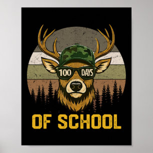 100 Tage Schule Rehkjagd Camo Jäger Jungen Gi Poster