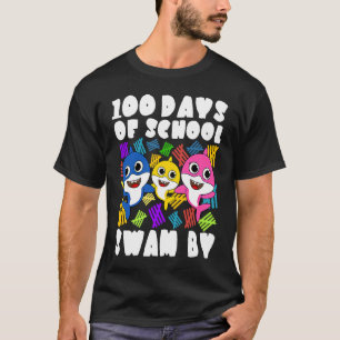 100 Tage Schule schwammen von Hai 100. Tag Jungen T-Shirt