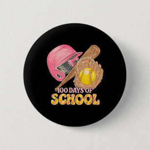 100 Tage Schule Softll Kind 100. Tag der Schule Button