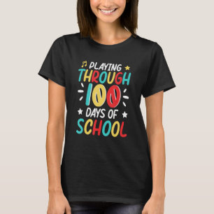 100 Tage Schule spielen Musiklehrer Cool Stud T-Shirt