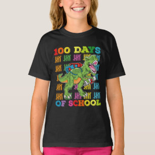 100 Tage Schule T Rex Dinosaurier Lehrer Schüler T-Shirt