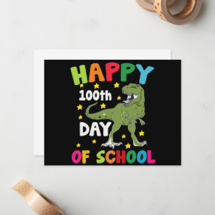 100 Tage Schule Trex 100. Tag der Schule Mitteilungskarte
