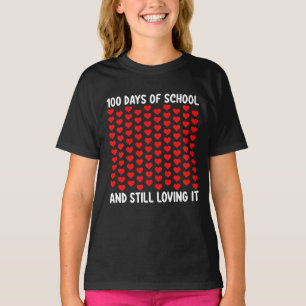 100 Tage Schule und ich liebe es noch immer Herzen T-Shirt