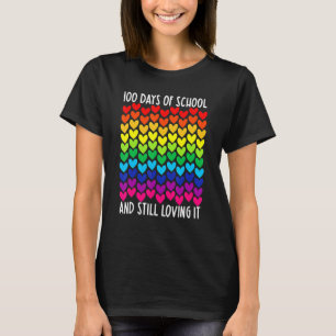 100 Tage Schule und immer noch lieben es Herz glüc T-Shirt
