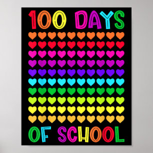100 Tage Schule und immer noch lieben es Herzen 10 Poster