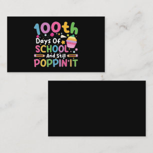 100 Tage Schule und immer noch Poppin' Mädchen  Visitenkarte