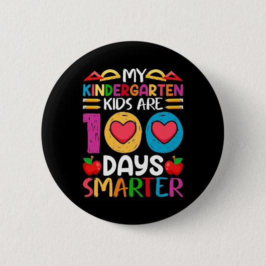 100 Tage Schule und Kindergarten Button (Vorderseite)