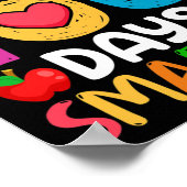 100 Tage Schule und Kindergarten Poster (Ecke)