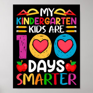 100 Tage Schule und Kindergarten Poster