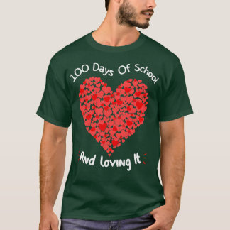 100 Tage Schule und liebend es Herz des Herzens H T-Shirt