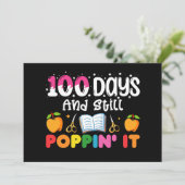 100 Tage Schule und noch nicht fertig Einladung (Stehend Vorderseite)