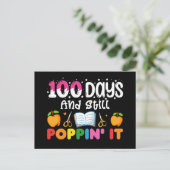 100 Tage Schule und noch nicht fertig Postkarte (Stehend Vorderseite)