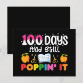 100 Tage Schule und noch nicht fertig Postkarte (Vorne/Hinten)