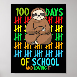 100 Tage Schule und Spaß - schlampige Kinder lehre Poster