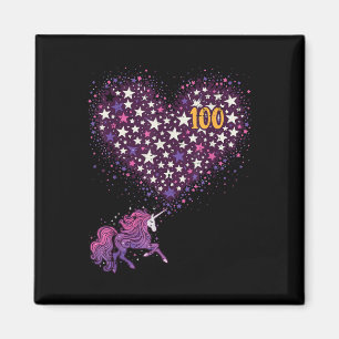 100 Tage Schule Unicorn Sterne 100 Tage Frauen Magnet