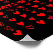 100 Tage Schule Valentinsherz Liebe 100. Tag Poster (Ecke)