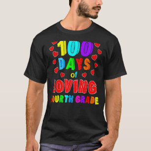 100 Tage Schule Vierte Klasse Liebt Lehrer Kind T-Shirt