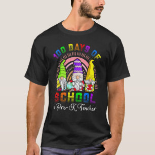 100 Tage Schule Vorschul Lehrer Lustige Gnome T-Shirt