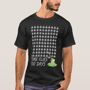 100 Tage Schule Zeit Fliegt Frosch Fliegt Lehrer U T-Shirt