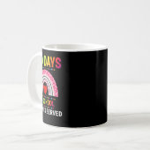 100 Tage Schulessen serviert Regenbogen-Mittagesse Kaffeetasse (Vorderseite Links)