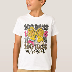 100 Tage Schuletui Bogen Bleistift Kariert T T-Shirt