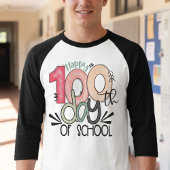 100 Tage Schulfeier Basic Sleeve Raglan T-Shirt