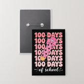 100 Tage Schulfeier Button (Vorderseite/Rückseite)