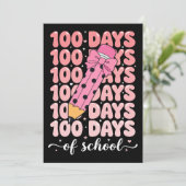 100 Tage Schulfeier Einladung (Stehend Vorderseite)