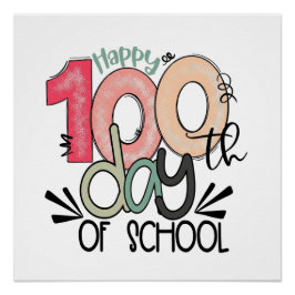 100 Tage Schulfeier Glanzpapier Poster