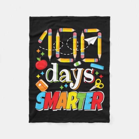 100 Tage Schulfeier Lehrer Schüler 100 Fleecedecke (Vorderseite)