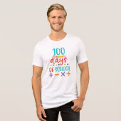 100 Tage Schulfeier Tri-Blend Shirt (Vorderseite voll)