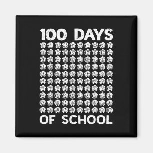 100 Tage Schulfußball 100. Schultag Jungen Magnet
