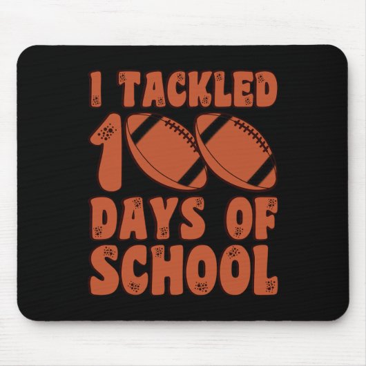 100 Tage Schulfußball für Kinder Mousepad (Vorne)