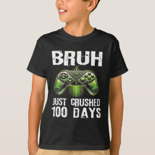 100 Tage SchulGamer Bruh Boys Kids Video Game T-Shirt