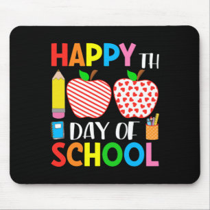 100 Tage Schulherz Streifen Lehrer und Stud Mousepad