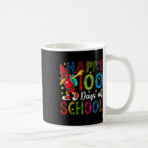 100 Tage schulische farbenfrohe Bleistift-Lehrer Kaffeetasse