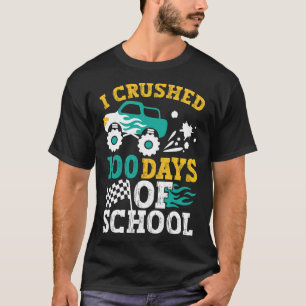 100 Tage schulische Monster Truck Kids Boys zerstö T-Shirt