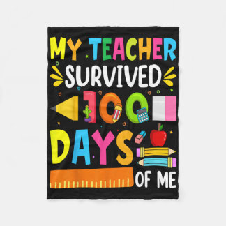 100 Tage Schuljunge Mädchen Kinder Lehrerin Gesche Fleecedecke
