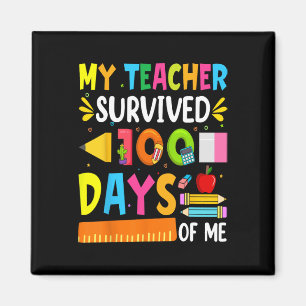 100 Tage Schuljunge Mädchen Kinder Lehrerin Gesche Magnet