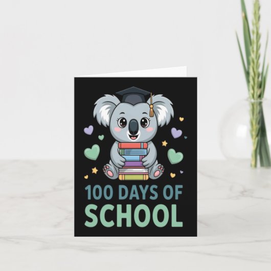 100 Tage Schulkänguru-Schüler Lehrer Karte (Vorderseite)