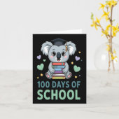 100 Tage Schulkänguru-Schüler Lehrer Karte (Gelbe Blume)